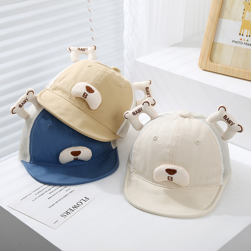 Gorra de visera transpirable de malla fina de verano para bebés, hombres y mujeres, sombrero para el sol de ala suave para bebés, sombrero para el sol para niños, marea