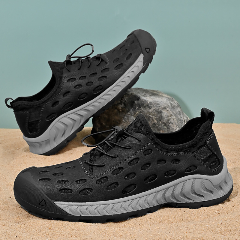 Comercio exterior de gran tamaño para hombres zapatos casuales 2024 nuevos zapatos de malla transpirables al aire libre zapatos de montaña zapatos de viaje a fondo