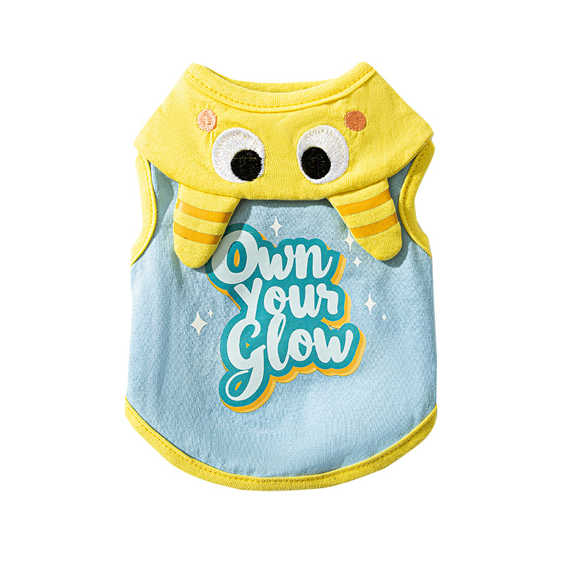 Gato primavera y verano monstruo collar gato pequeño gato chaleco gato sin pelo ropa de mascota felina Teddy chaleco perro pequeño