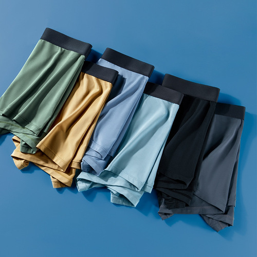 [Strictly Selected] 60 ​​Count Modal Underwear Men's Mid-waist Breathable 5A Antibacterial Ice Silk Boxer Briefs Wholesale Customization