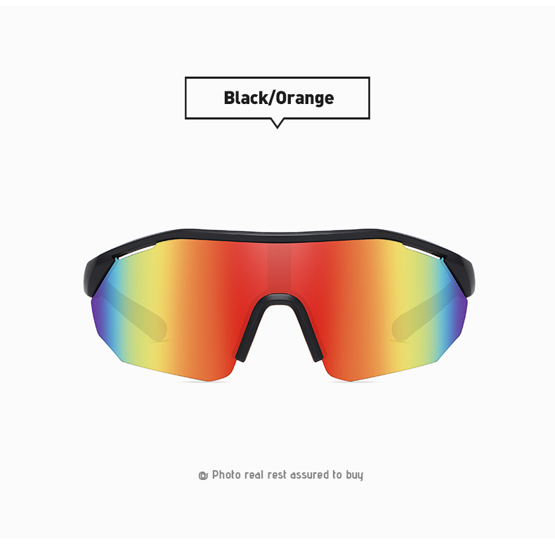 Hip-hop Sports Color Block Tac Square Half Frame Sports Sunglasses display picture 1