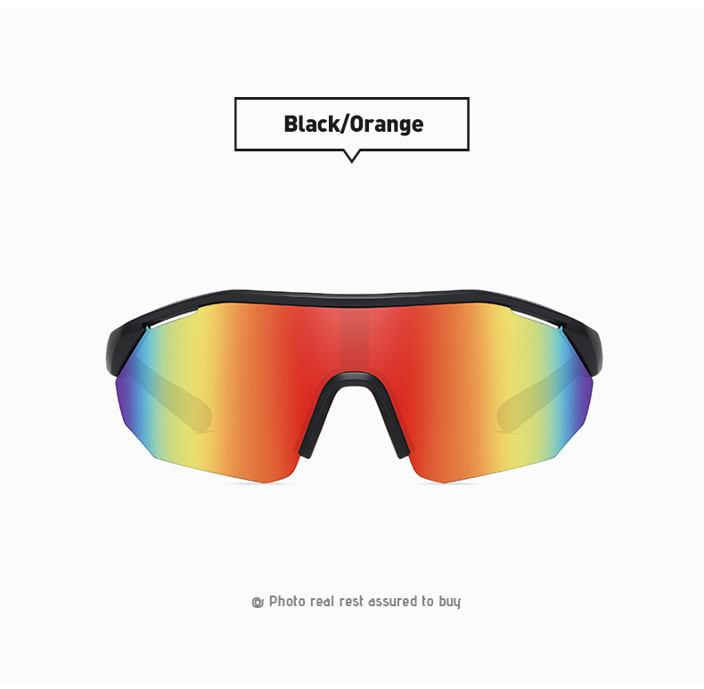 78g Weight Half Frame Glasses Structure Sunglasses Classification Tac, UV400 Protection Lens Material Hip-Hop Sports Color Block Tac UV400 Protection Square Half Frame Sports Sunglasses