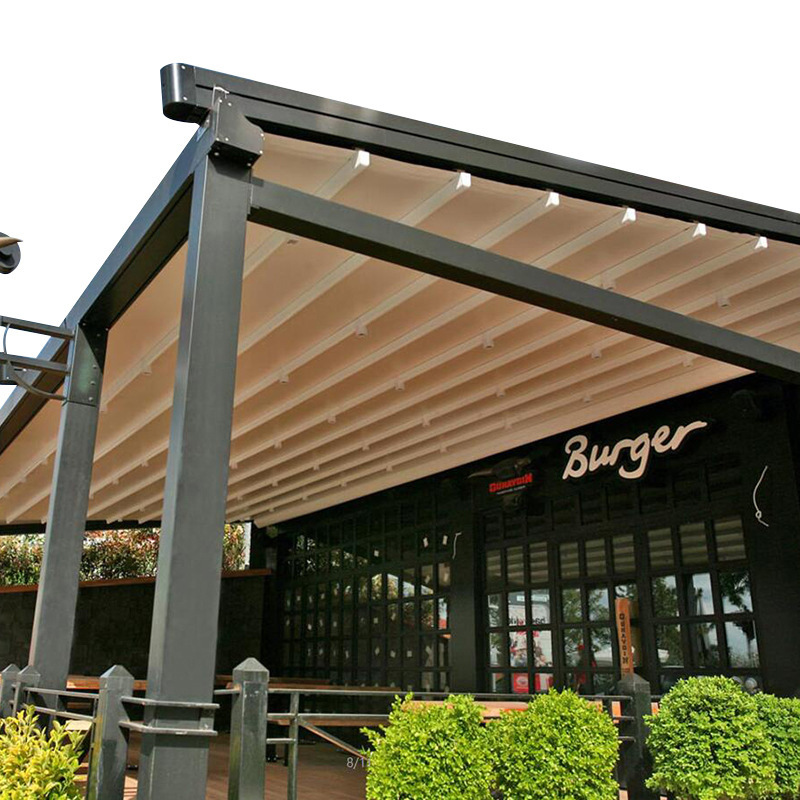 Aislamiento térmico inteligente sombrilla plegable al aire libre toldo lumbrera resistente a la corrosión patio Villa sombrilla retráctil fresco toldo