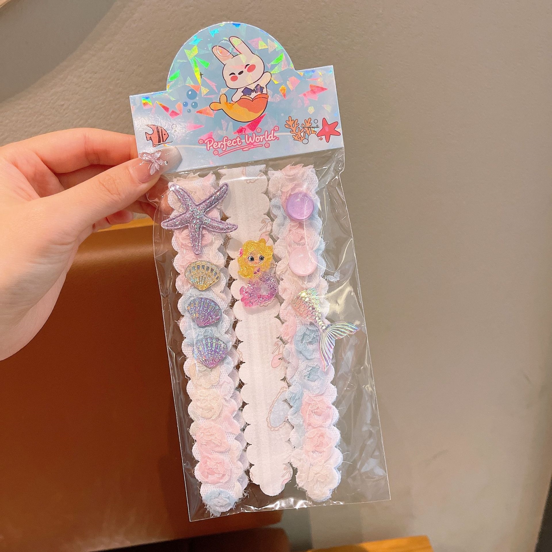 Niños marinos velcro niñas clip de cabello baby peupee pegatina tocado pegatina para el cabello niñas correa de cabello