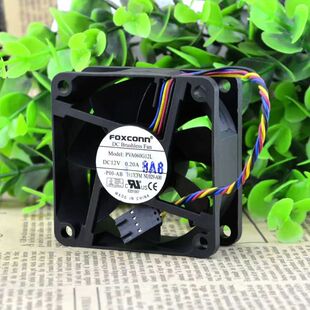 FOXCONN ��ʿ�� PVA060G12L 12V 0.20A 6CM 6025 PWM�ؿ� 4���L��