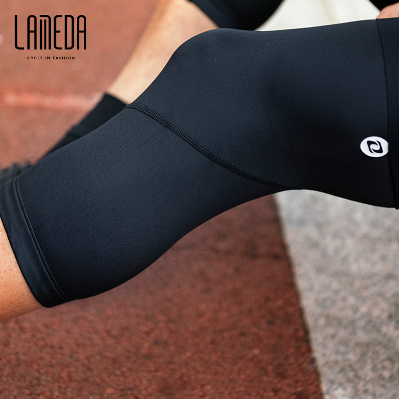 兰帕达秋冬抓绒骑行腿套自行车运动护膝户外骑行保暖护腿套
