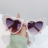 Sunglasses from pearl heart-shaped, sun protection cream, suitable for import, European style, UF-protection