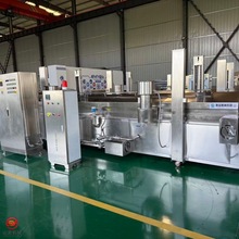 新品肉丸子油炸机 自动控温肉圆油炸设备 狮子头油炸线