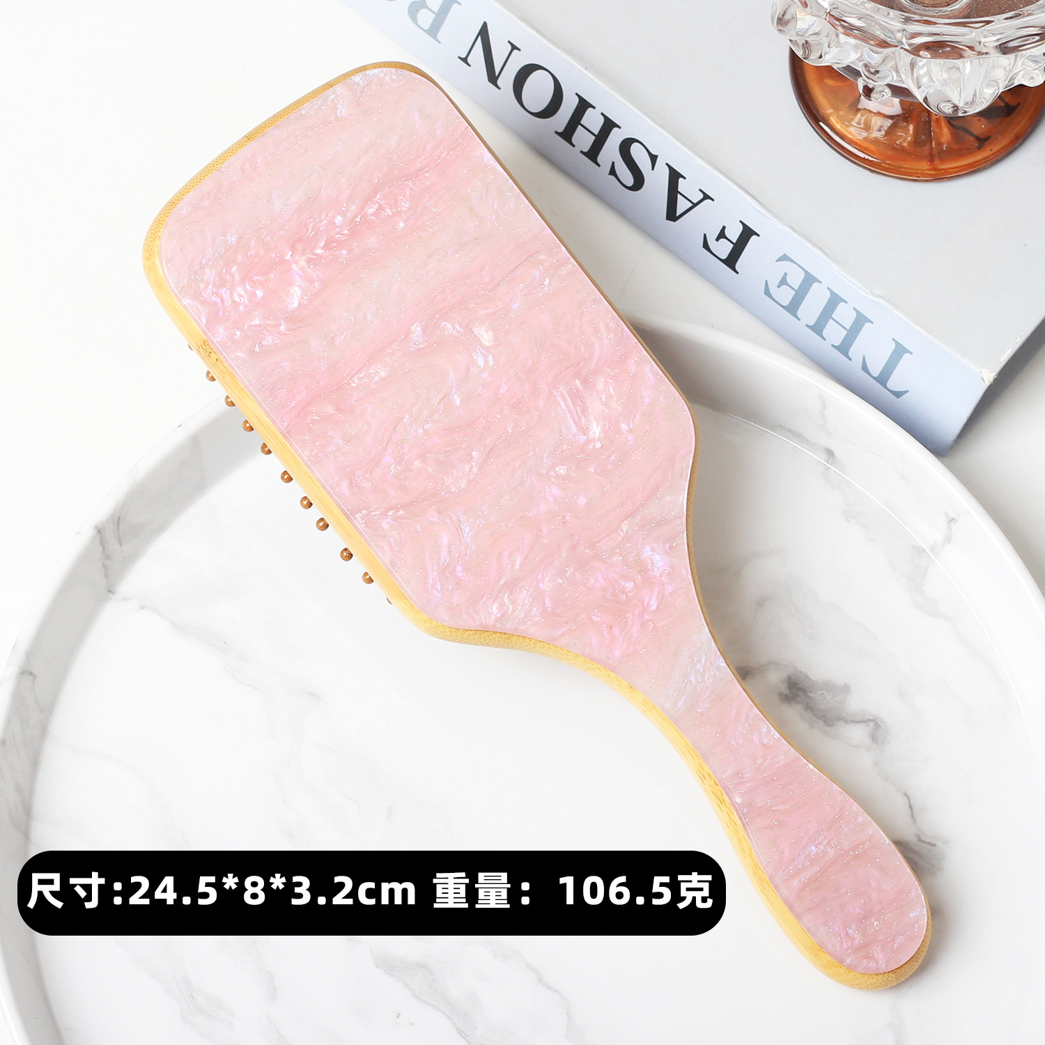 Airbag de ácido acético, cojín de dientes anchos, peine de masaje para el cabello, peine de peluquería para niños, peine de pelo largo y rizado, peine de madera de tablero grande