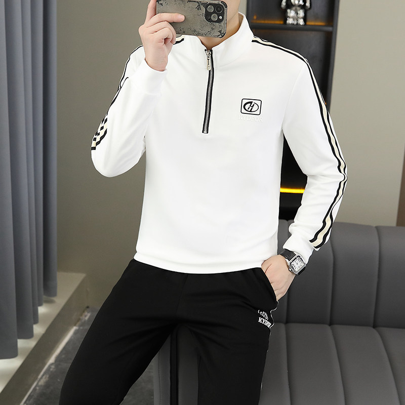 0101 윗부분은 흰색, 아랫부분은 검정색 슈트 [고품질]