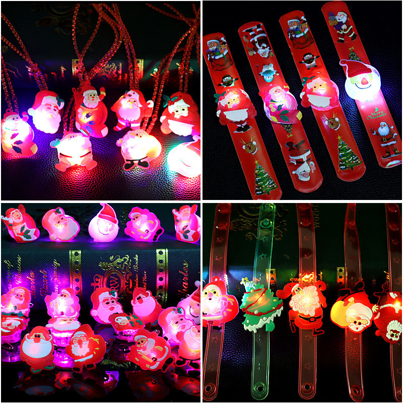 クリスマスおもちゃブレスレット発光リング LED フラッシュサークル子供用腕時計ネックレス装飾ギフトクール|undefined
