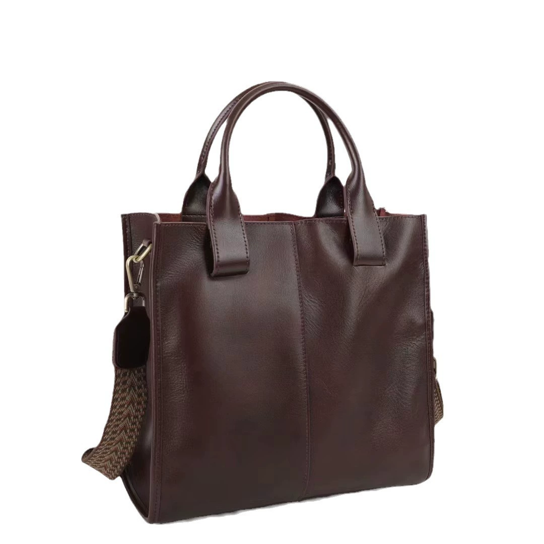 (Cross-border trading), leather capacious bag, cowhide, genuine leather