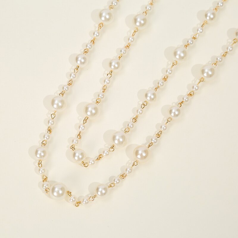 Collana di perle a più strati per donna gioiello elegante raffinato_voghion.com