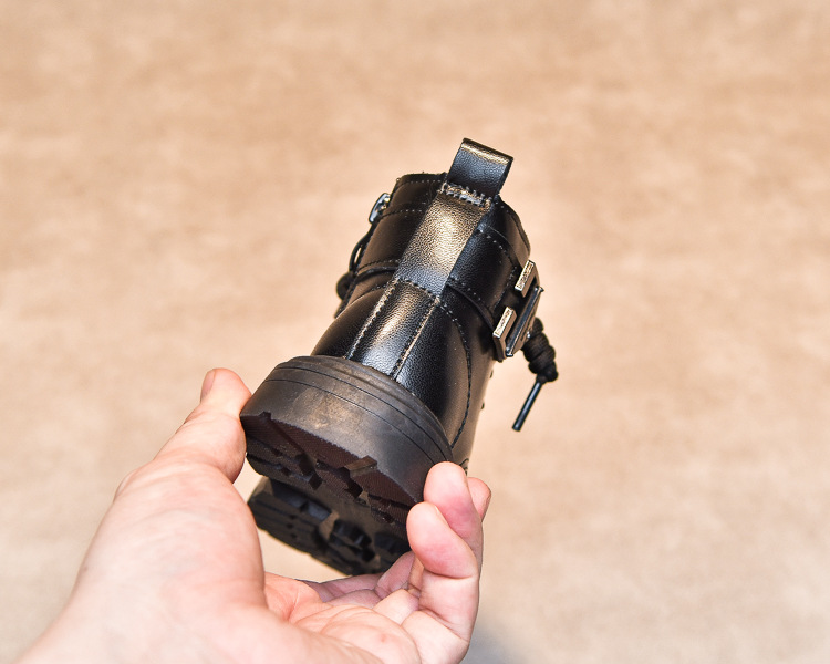 Scarpe da bambino Martin 2024 autunno e inverno nuove corte in stile britannico per ragazzi stivali singoli in pelle_voghion.com