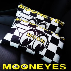 Mooneyes月の目の潮流の自動車のヘッドレストの首の枕のJDMシートの枕の高級な快適な車のヘッドレスト