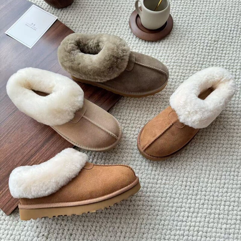 Sheepskin and Fur Integrated Sangpo Winter Classic Winter Rain Same Style Low-Cut Mini Snow Boots Genuine Leather Thick-Soled Fleece-Lined Short Boots