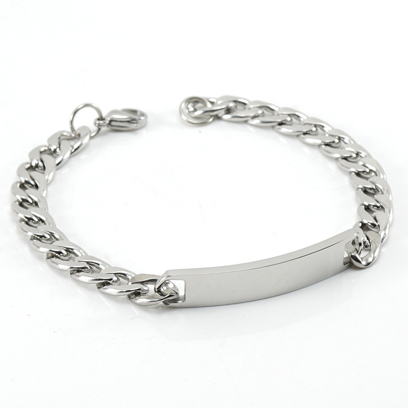 Business Occasion 304 Stainless Steel Material Geometric Pattern Retro Geometric 304 Stainless Steel Plating 18K Gold Plated Vacuum Plating Men's Bracelets Men's Chain Bracelets