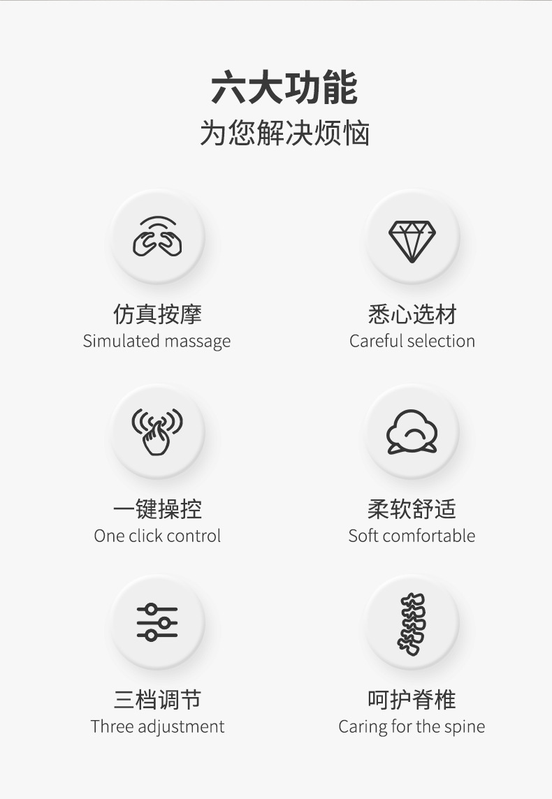 Car Headrest Massage Lumbar Support Shoulder and Neck Pillow Car Pillow Car Booster Pillow Memory Foam Back Cushion Factory