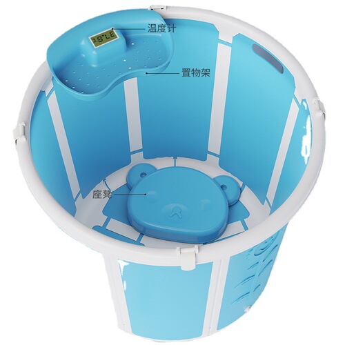 Children's bath bucket multi-purpose storage bucket thick handle baby bath bucket large capacity plastic factory wholesale