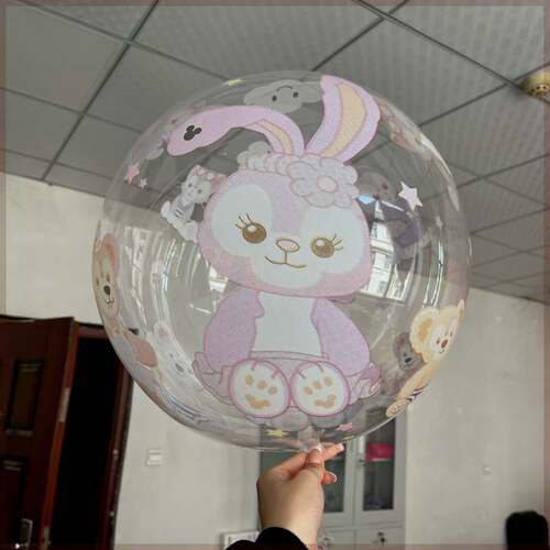 24-inch Internet celebrity printed wave ball floating balloon cartoon luminous balloon street stall night market stall supply