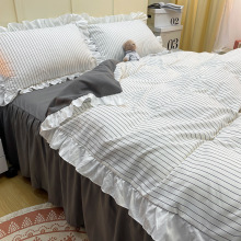 韩式水洗棉花边四件套北欧ins风格四季款法式浪漫代发ins风家居