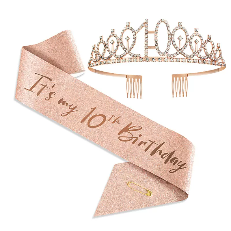 热卖生日派对套装 肩带皇冠10 13 18 21 30 40 50 60 70 15岁套装