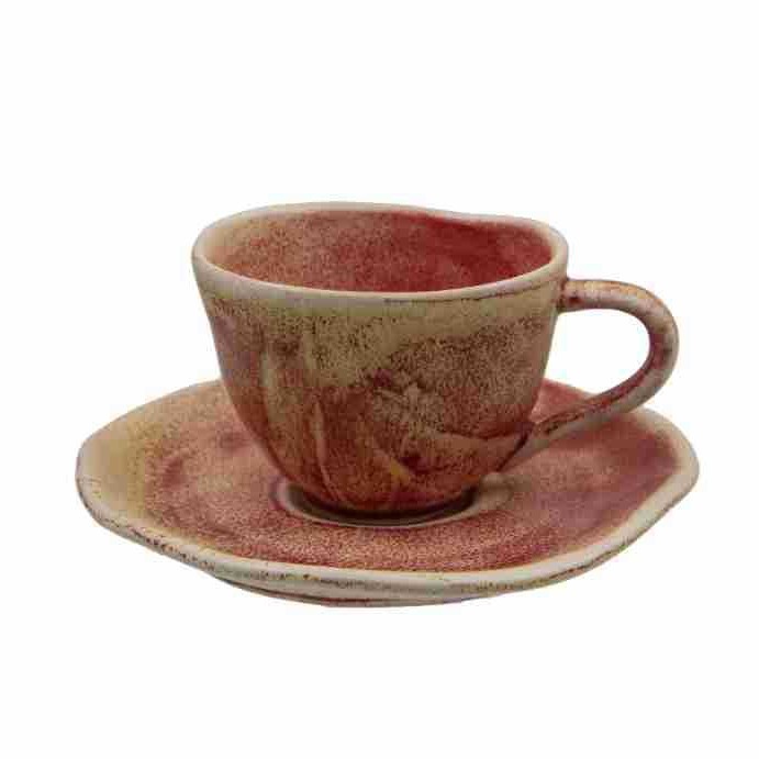 Justo retrógrado set de tazas de café concentrado 100ml taza de café italiano latte de la tarde taza de cerámica platos