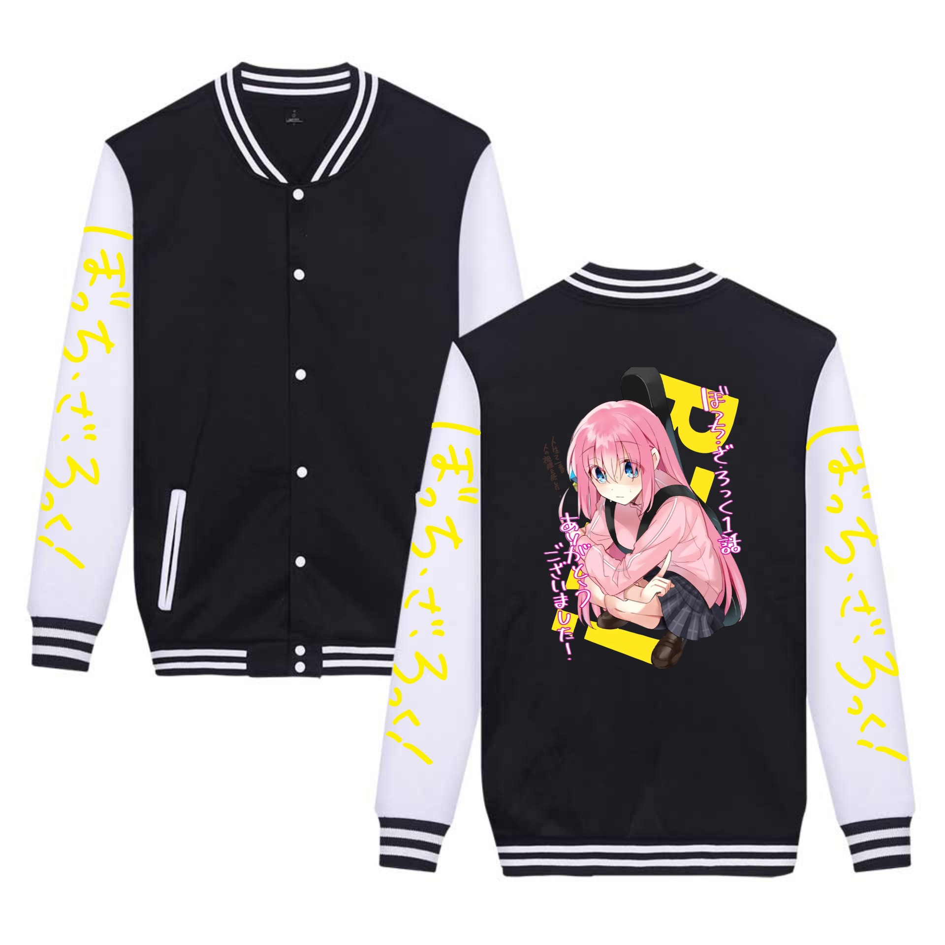 跨境热卖休闲男女孤独摇滚 BOCCHI THE ROCK  棒球服情侣卫衣