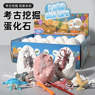 Cross-Border Children's Dinosaur Egg with Tool Educational Blind Box Toy Gift Student Creative Gift Archaeological Excavation Toys