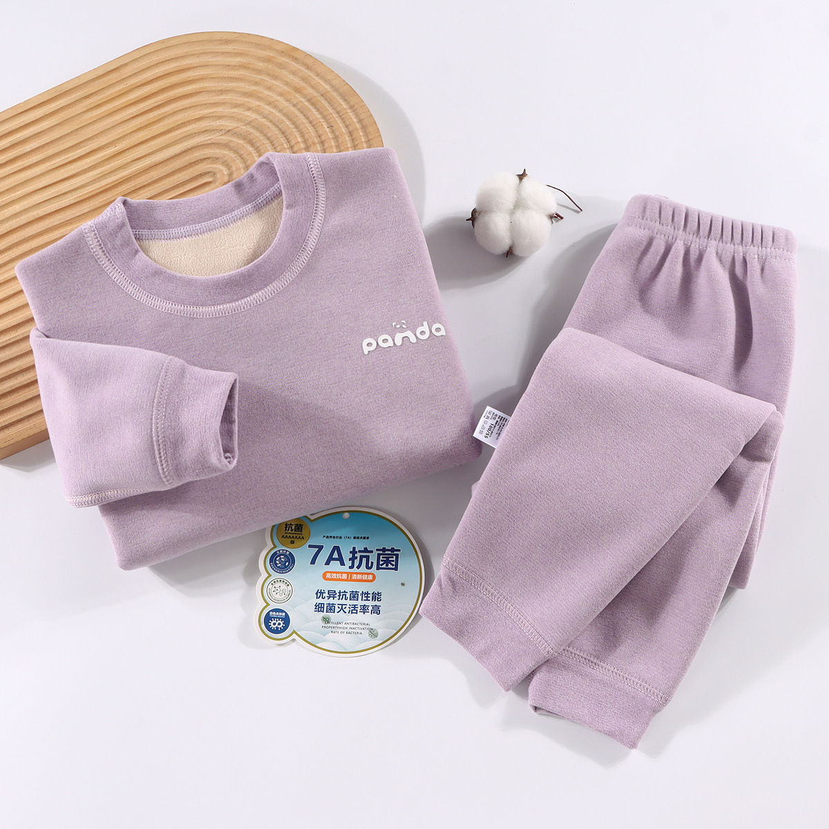 Traje cálido para niños forrado de lana engrosada polar olímpico otoño e invierno Bebé otoño ropa pantalones largos pijamas para niños ropa para el hogar