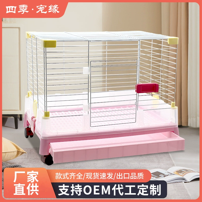 Трансграничные товары для животных: настраиваемая клетка-вилла для кроликов, большая клетка для кроликов, клетка для хомяков и морских свинок, складная конструкция