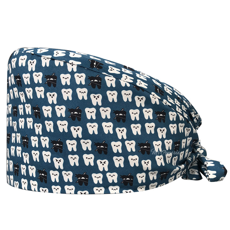 Venta caliente de Europa y América Mickey casquillo de la enfermera médico tapa de impresión de algodón puro sombrero de trabajo de exportación de comercio exterior en la acción al por mayor