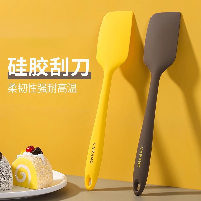High temperature resistant large one-piece scraper silicone cake scraper household cream spatula mixing knife baking tools
