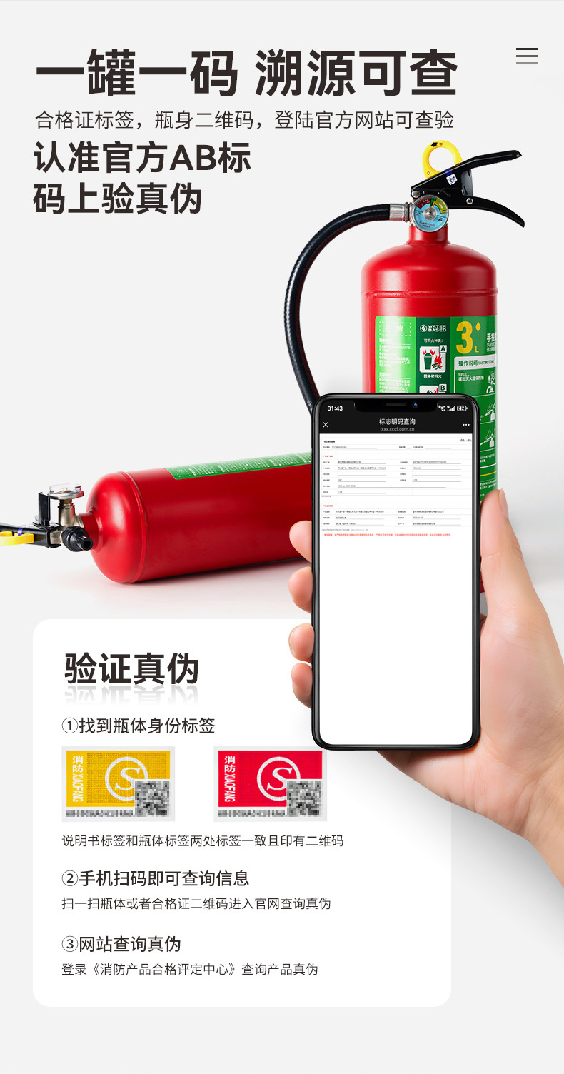 2025 New National Standard Water-Based Fire Extinguisher Portable High-Temperature Resistant Fire Extinguisher Manufacturer Wholesale for Car, Commercial, and Home Use