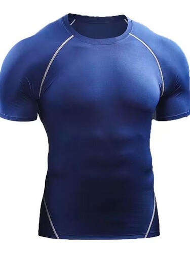 Cross-border fitness clothes men's outdoor sports quick-drying short-sleeved t-shirt training pro running stretch tights yoga