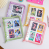 Ins Korean version of Girl A5 zipper bright flash page Album students three -inch five inch love bean small card storage