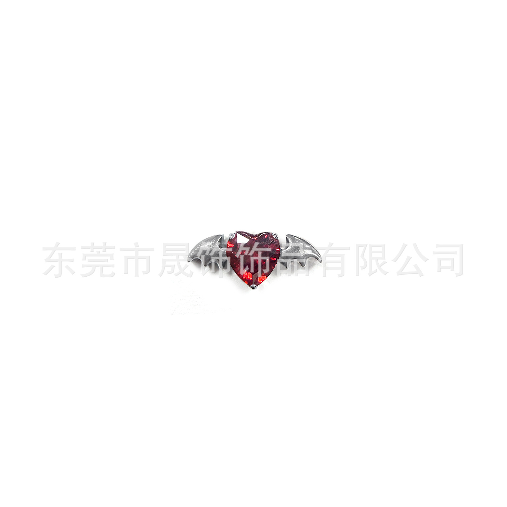 F136 Titanium Alloy 蝙蝠翅膀 Studded Heart Cubic Zirconia Ear Stud G23 Titanium Internal Thread 人体 Piercing Jewelry