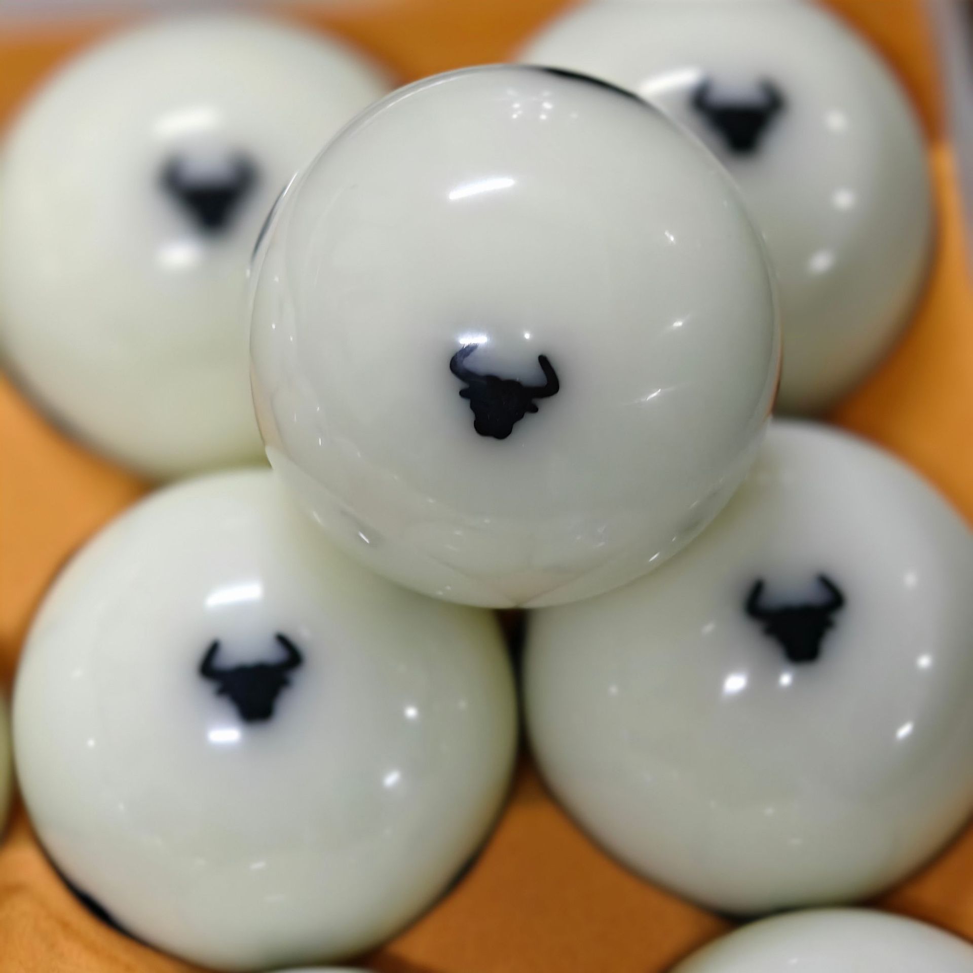 龙顶美式中八57.2台球子白球572母球桌球头水晶训练球标准树脂球