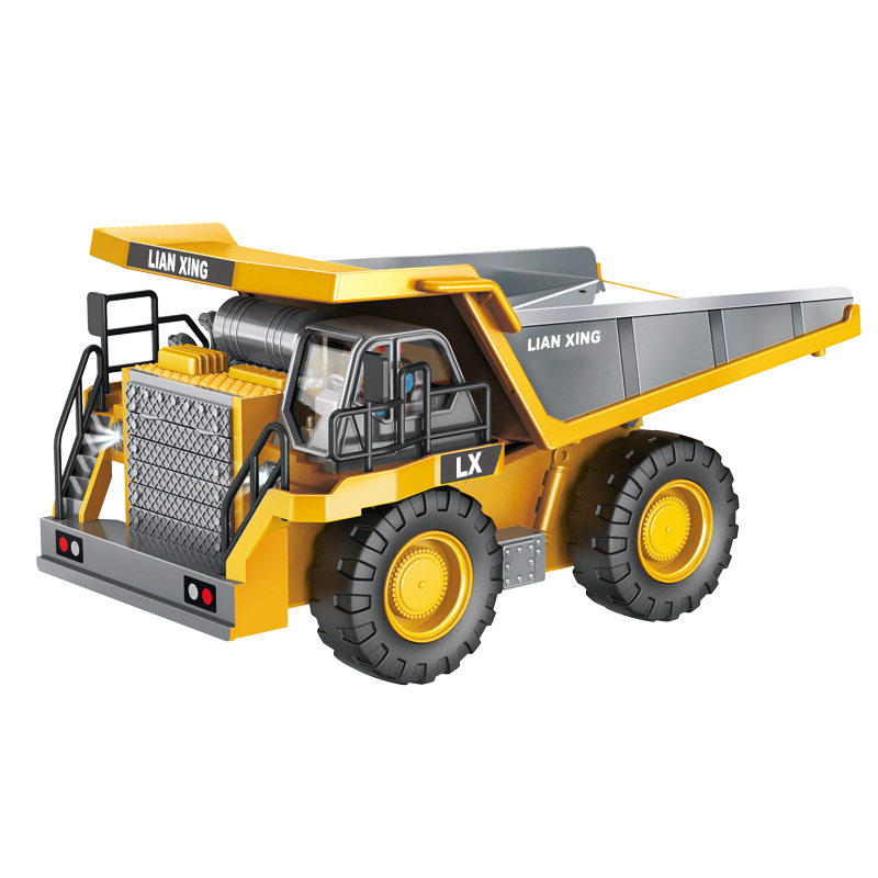 Cross-Border Remote Control Excavator Alloy Remote Control Vehicle Dump Truck Toy Car Children's Playground Bulldozer Amazon
