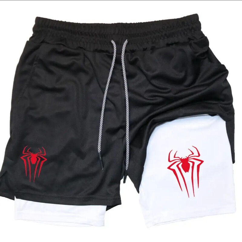 Cross-Border Men's New Running and Fitness Sports Shorts, Summer Fashion Trendy Double-Layer Mesh Breathable Shorts