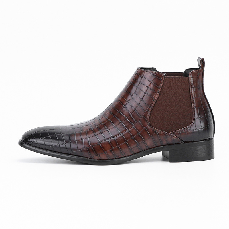 Stivali da uomo Scarpe da uomo con testa quadrata piccola tutti gli stivaletti da uomo alla moda_voghion.com