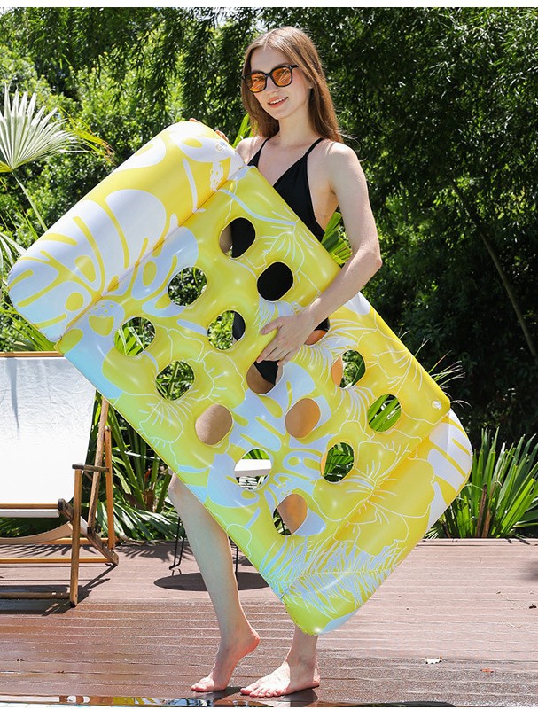 Amazon spot transfronterizo agua inflable flotante gruesa cama flotante sillón agujero tipo hamaca tortuga hoja cama flotante