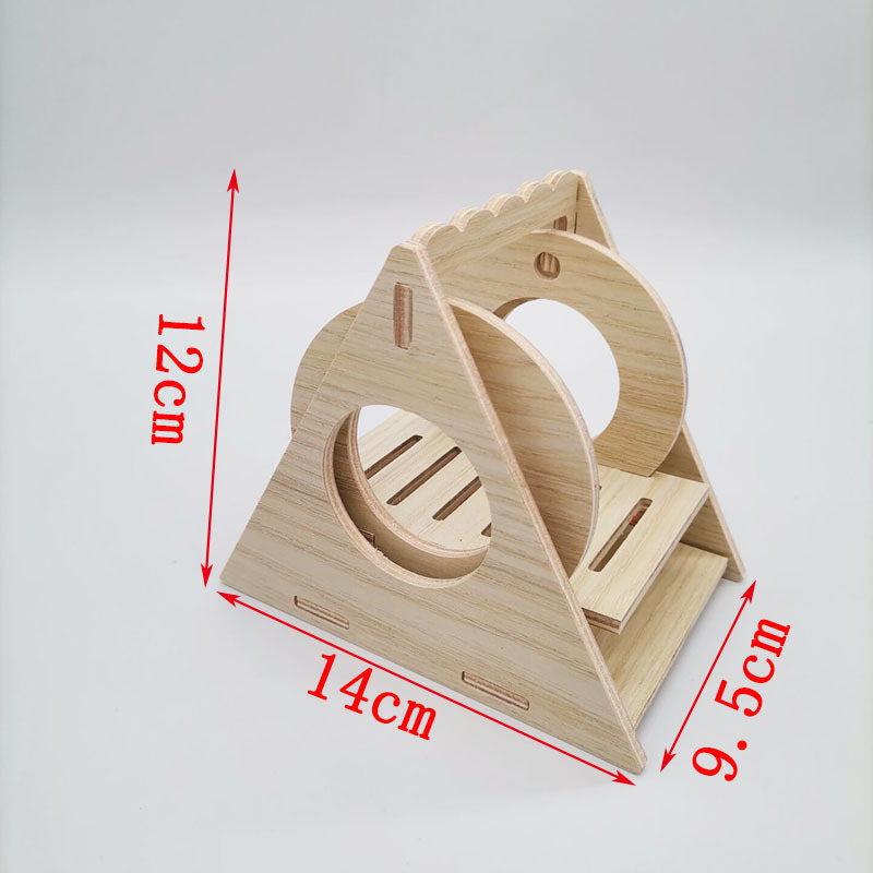 Hámster de madera suministros paisajismo hámster nido mini muebles decoración Villa madera maciza pequeña casa otoño