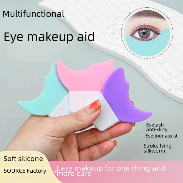 Silicone Eyelash Baffle Novice Eyeliner Mascara Aid Eye Makeup Aid Crescent Soft Silicone Baffle