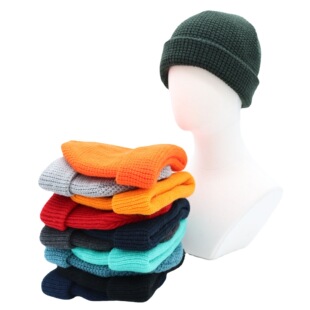 Manufacturers Supply High-Quality Best-Selling Warm Men and Women Plain Knitted Hats Light Board Knitted Hats Cuffed Hats Winter Knitted Hats