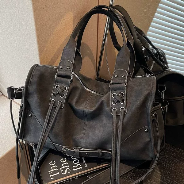 Korean Niche Cool Large-Capacity Retro Shoulder Bag New Lazy Style Star-Chasing Fashion Travel Crossbody Bag