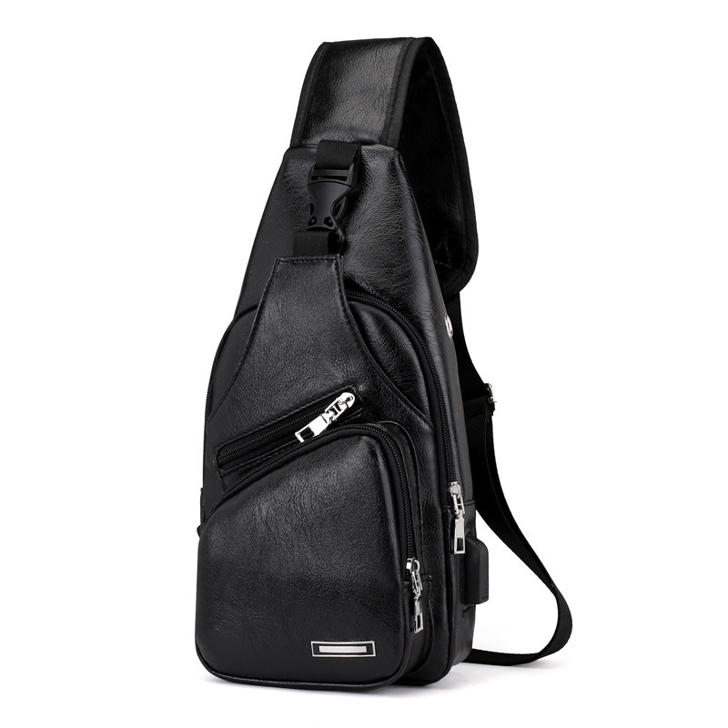 Chest Bag Men's Foreign Trade 2021 New Arrival Shoulder Bag Trendy Men's Korean-Style ins Trendy Retro Casual Fashion Crossbody Bag