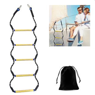 Multi-Step Kayak Accessories Boat Yacht Ladder Life-Saving Ladder Rope Ladder Lanyard Hanging Ladder for Yacht Motorboat