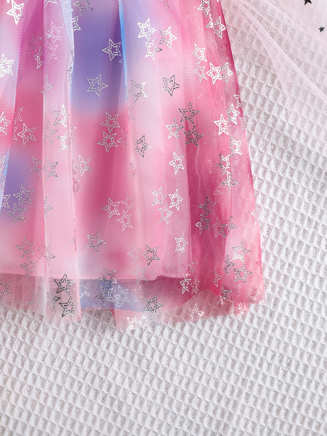 Nuevo vestido de malla de estrella de color gradiente, vestido de cumpleaños para niñas, vestido de Tutu, vestido de corset universal
