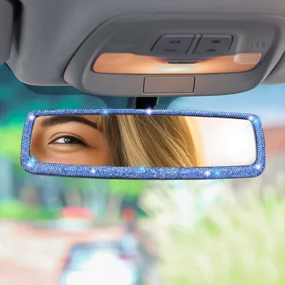 mirror cover, car interior accessories, Rearview mirror/rearview mirror - blue-diamond